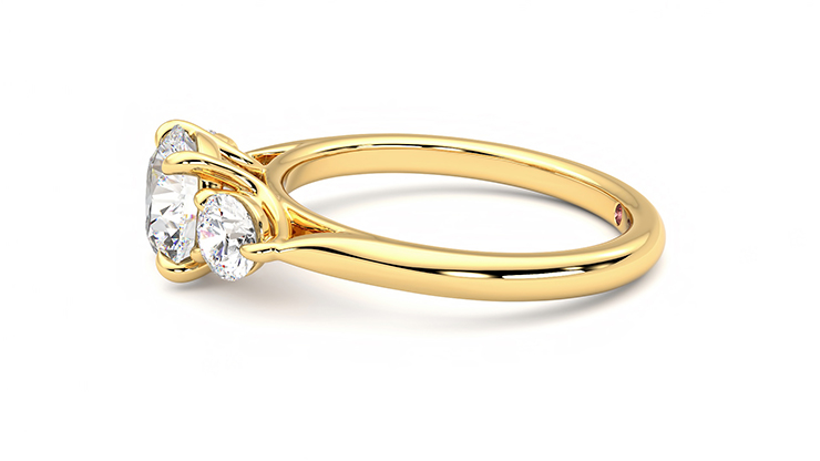 Taylor & Hart Tranquility Round Engagement Ring 360 degree image 20