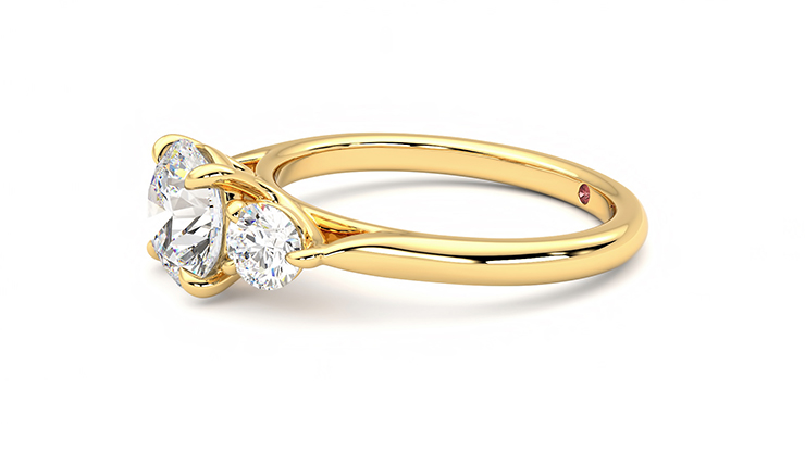 Taylor & Hart Tranquility Round Engagement Ring 360 degree image 21