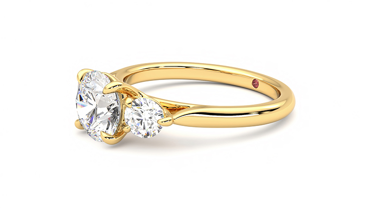 Taylor & Hart Tranquility Round Engagement Ring 360 degree image 22
