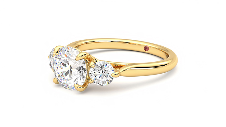 Taylor & Hart Tranquility Round Engagement Ring 360 degree image 23