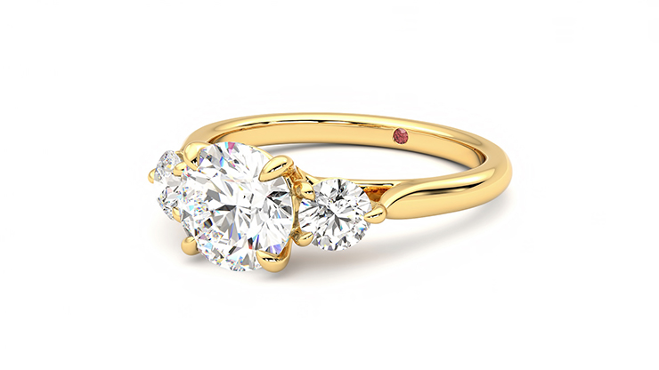 Taylor & Hart Tranquility Round Engagement Ring 360 degree image 24