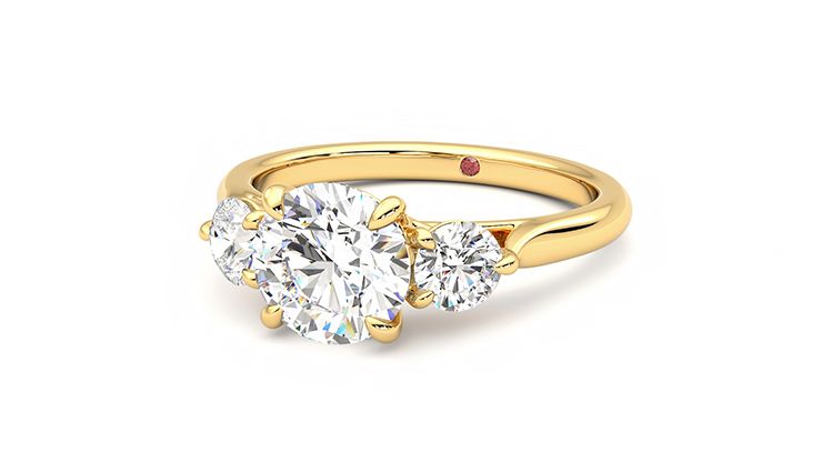 Taylor & Hart Tranquility Round Engagement Ring 360 degree image 25