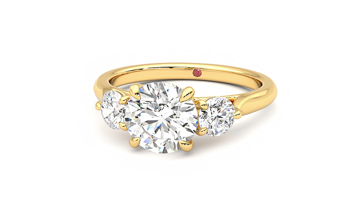 Taylor & Hart Tranquility Round Engagement Ring 360 degree image 26