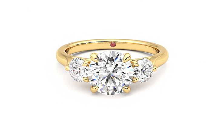 Taylor & Hart Tranquility Round Engagement Ring 360 degree image 28