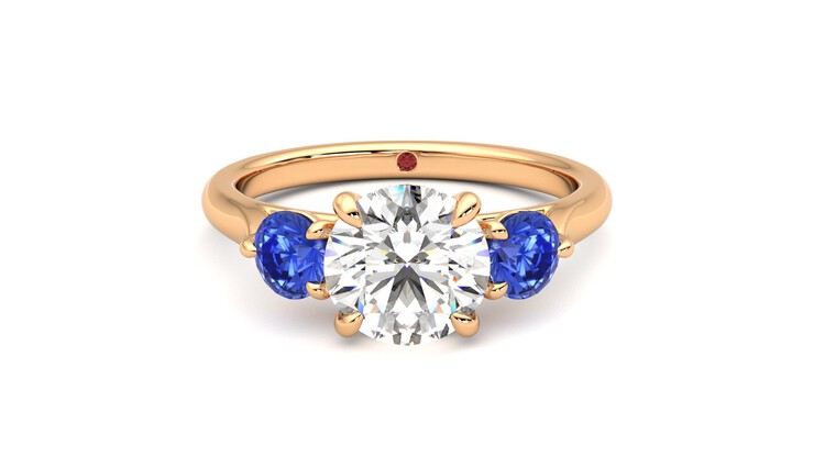 Taylor & Hart Tranquility Round Engagement Ring 360 degree image 0