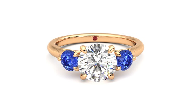 Taylor & Hart Tranquility Round Engagement Ring 360 degree image 1