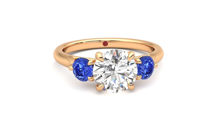 Taylor & Hart Tranquility Round Engagement Ring 360 degree image 2