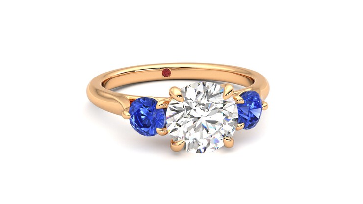 Taylor & Hart Tranquility Round Engagement Ring 360 degree image 3