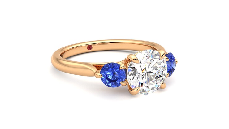 Taylor & Hart Tranquility Round Engagement Ring 360 degree image 5