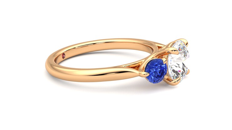 Taylor & Hart Tranquility Round Engagement Ring 360 degree image 8