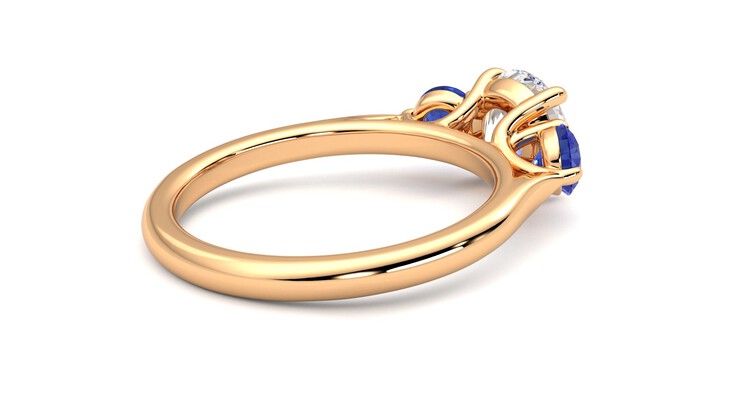 Taylor & Hart Tranquility Round Engagement Ring 360 degree image 12