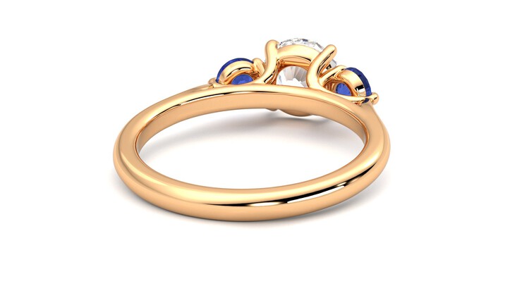 Taylor & Hart Tranquility Round Engagement Ring 360 degree image 14