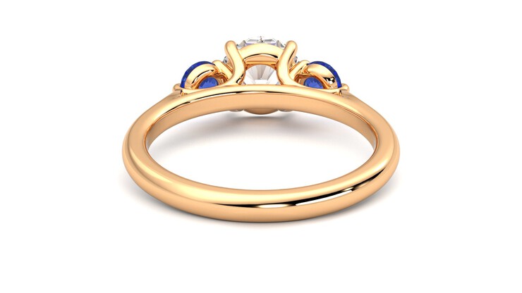 Taylor & Hart Tranquility Round Engagement Ring 360 degree image 15