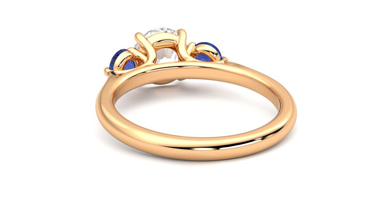 Taylor & Hart Tranquility Round Engagement Ring 360 degree image 16