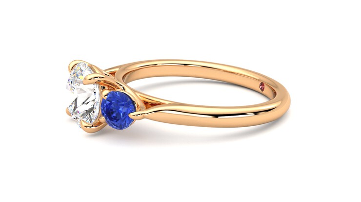 Taylor & Hart Tranquility Round Engagement Ring 360 degree image 22