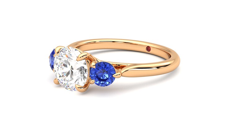 Taylor & Hart Tranquility Round Engagement Ring 360 degree image 24