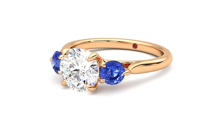 Taylor & Hart Tranquility Round Engagement Ring 360 degree image 25