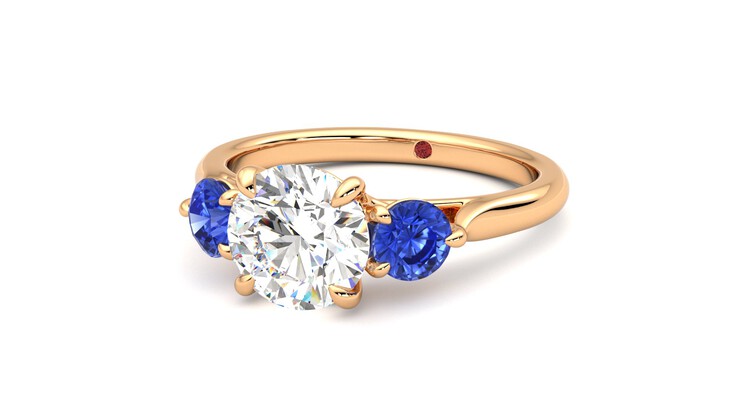 Taylor & Hart Tranquility Round Engagement Ring 360 degree image 26