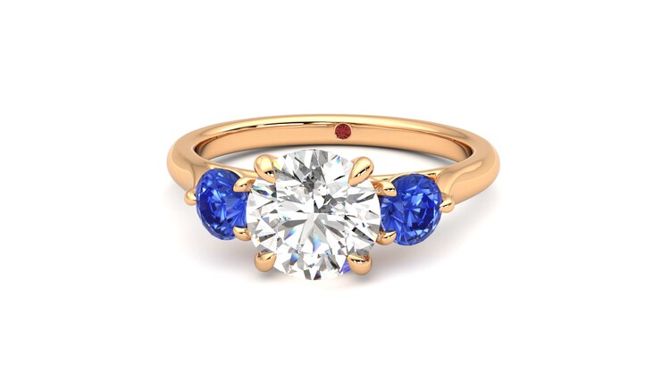 Taylor & Hart Tranquility Round Engagement Ring 360 degree image 28