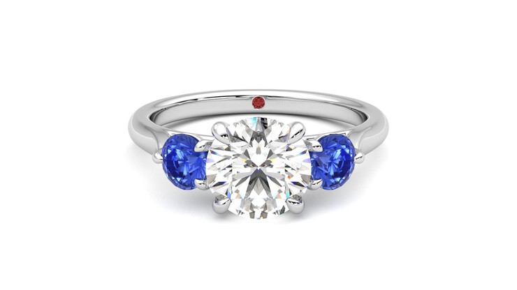 Taylor & Hart Tranquility Round Engagement Ring 360 degree image 0