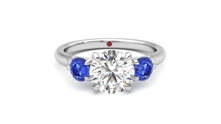Taylor & Hart Tranquility Round Engagement Ring 360 degree image 1