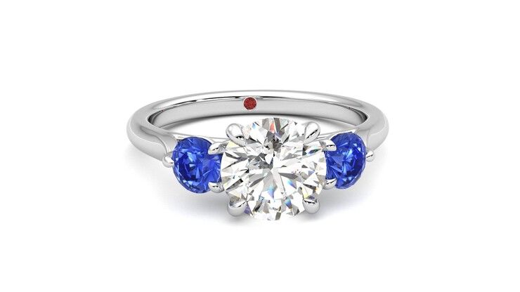 Taylor & Hart Tranquility Round Engagement Ring 360 degree image 2