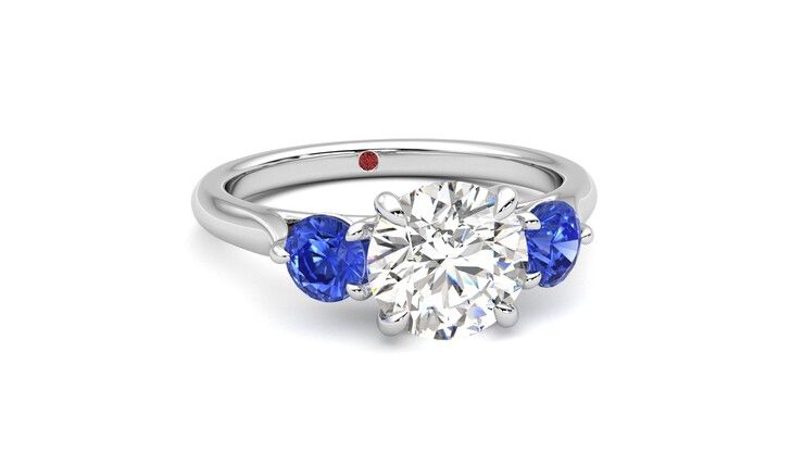 Taylor & Hart Tranquility Round Engagement Ring 360 degree image 3