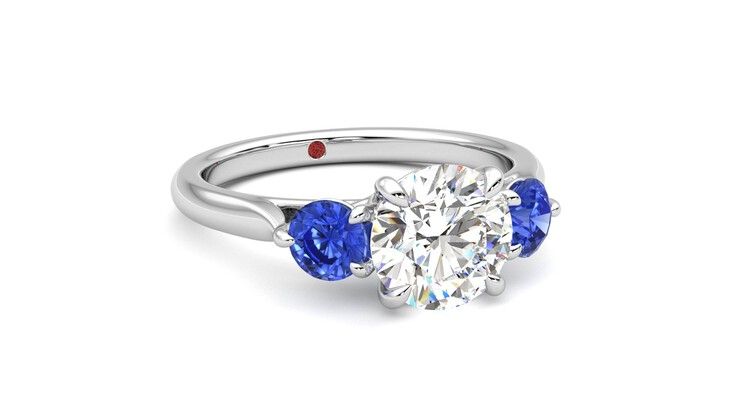 Taylor & Hart Tranquility Round Engagement Ring 360 degree image 4