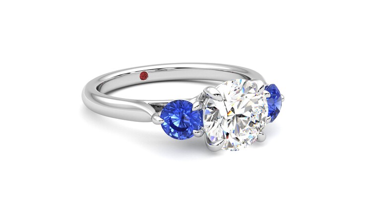 Taylor & Hart Tranquility Round Engagement Ring 360 degree image 5