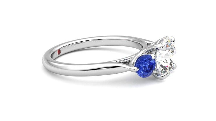 Taylor & Hart Tranquility Round Engagement Ring 360 degree image 8