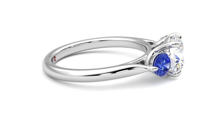 Taylor & Hart Tranquility Round Engagement Ring 360 degree image 9