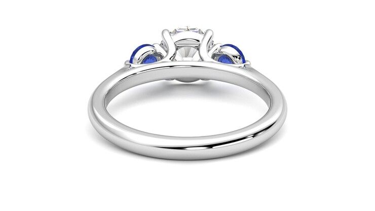 Taylor & Hart Tranquility Round Engagement Ring 360 degree image 15