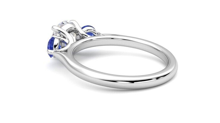 Taylor & Hart Tranquility Round Engagement Ring 360 degree image 18
