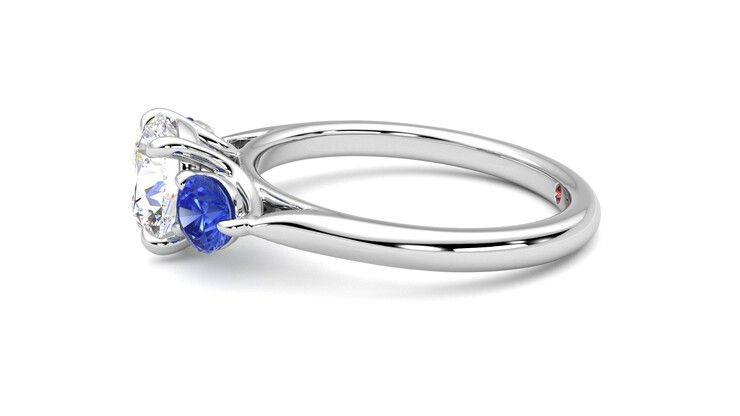 Taylor & Hart Tranquility Round Engagement Ring 360 degree image 21