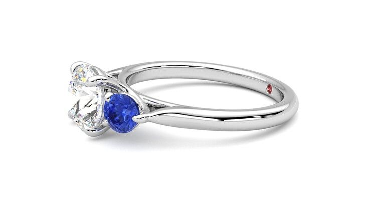 Taylor & Hart Tranquility Round Engagement Ring 360 degree image 22