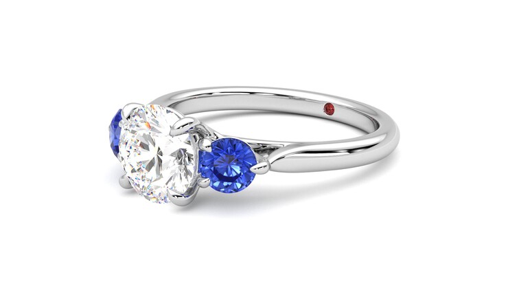 Taylor & Hart Tranquility Round Engagement Ring 360 degree image 24