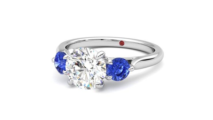Taylor & Hart Tranquility Round Engagement Ring 360 degree image 26