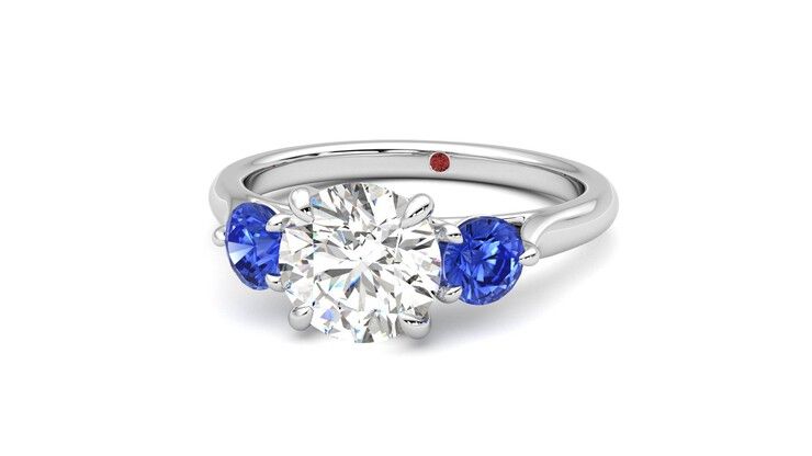 Taylor & Hart Tranquility Round Engagement Ring 360 degree image 27