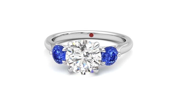 Taylor & Hart Tranquility Round Engagement Ring 360 degree image 28