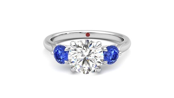 Taylor & Hart Tranquility Round Engagement Ring 360 degree image 29