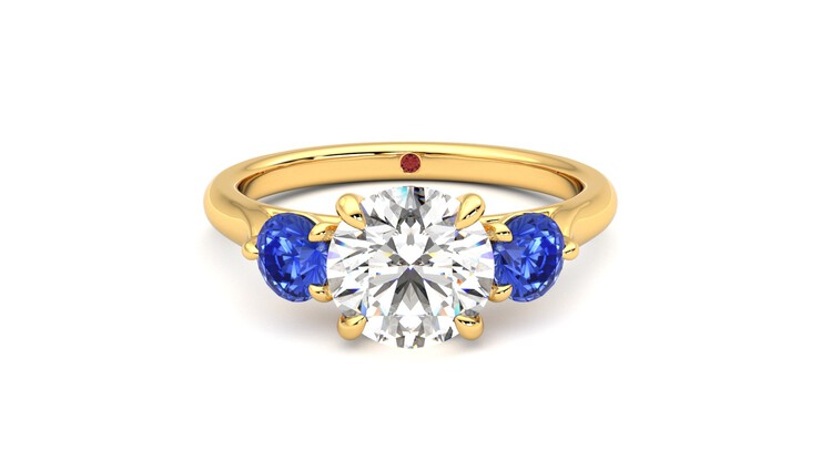 Taylor & Hart Tranquility Round Engagement Ring 360 degree image 0