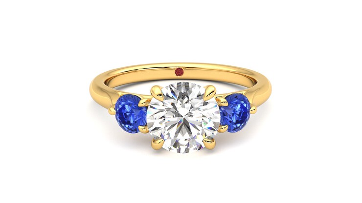 Taylor & Hart Tranquility Round Engagement Ring 360 degree image 1