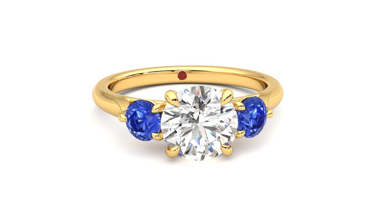 Taylor & Hart Tranquility Round Engagement Ring 360 degree image 2