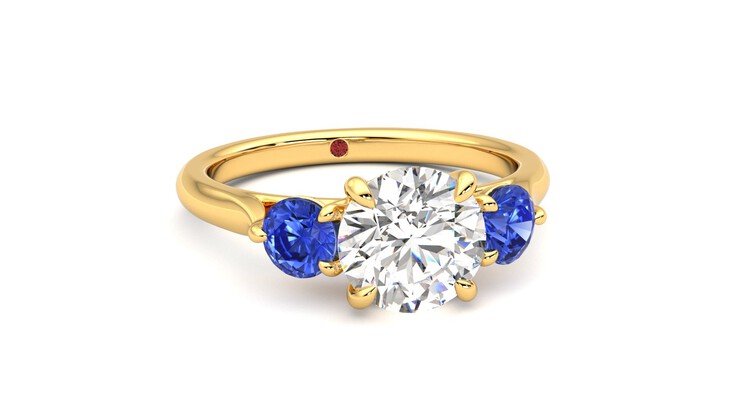 Taylor & Hart Tranquility Round Engagement Ring 360 degree image 3