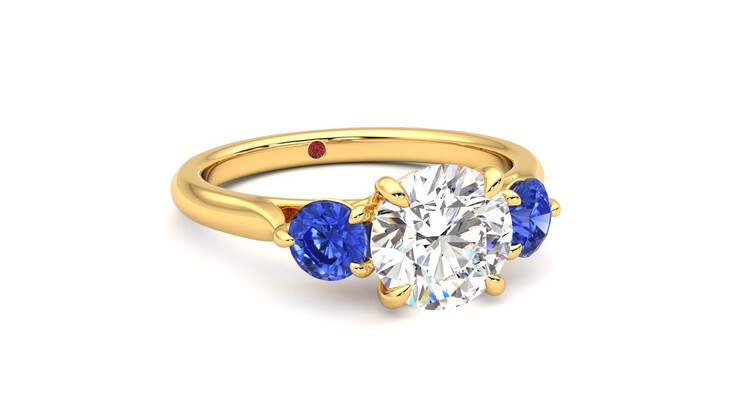 Taylor & Hart Tranquility Round Engagement Ring 360 degree image 4