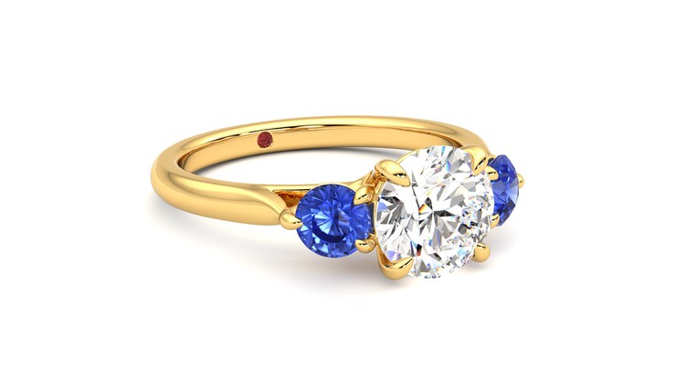 Taylor & Hart Tranquility Round Engagement Ring 360 degree image 5