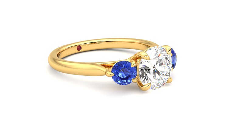 Taylor & Hart Tranquility Round Engagement Ring 360 degree image 6