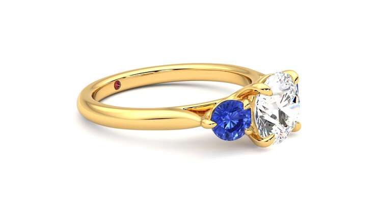 Taylor & Hart Tranquility Round Engagement Ring 360 degree image 7