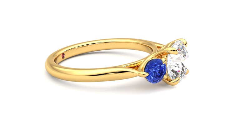 Taylor & Hart Tranquility Round Engagement Ring 360 degree image 8