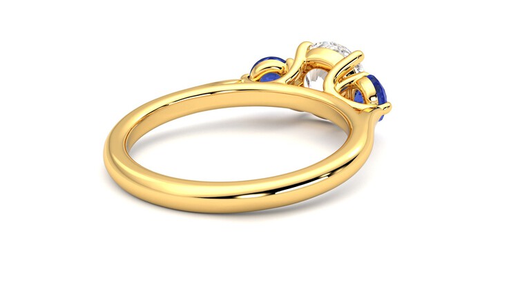 Taylor & Hart Tranquility Round Engagement Ring 360 degree image 13